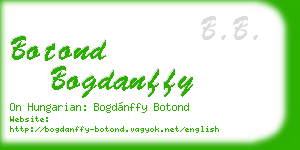 botond bogdanffy business card